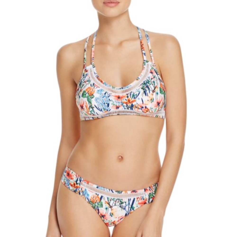 💐Lucky Brand Lucky Garden swim top bottom bikini